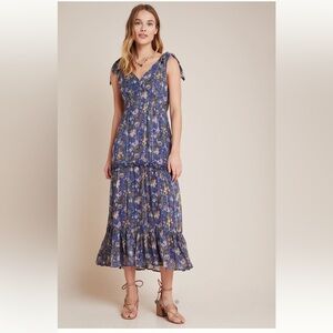 ANTHROPOLOGIE Ranna Gill Lyndsey Shimmer Maxi Dress Size Medium